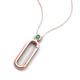 5 - Fahari Created Alexandrite Accent Paperclip Charm Holder Pendant Necklace 