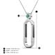 4 - Fahari Created Alexandrite Accent Paperclip Charm Holder Pendant Necklace 