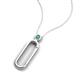 5 - Fahari Created Alexandrite Accent Paperclip Charm Holder Pendant Necklace 