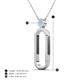 4 - Fahari Aquamarine Accent Paperclip Charm Holder Pendant Necklace 