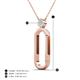 4 - Fahari Aquamarine Accent Paperclip Charm Holder Pendant Necklace 