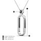4 - Fahari Black Diamond Accent Paperclip Charm Holder Pendant Necklace 