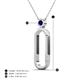 4 - Fahari Blue Sapphire Accent Paperclip Charm Holder Pendant Necklace 