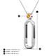 4 - Fahari Citrine Accent Paperclip Charm Holder Pendant Necklace 