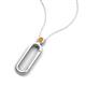 5 - Fahari Citrine Accent Paperclip Charm Holder Pendant Necklace 