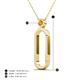 4 - Fahari Citrine Accent Paperclip Charm Holder Pendant Necklace 