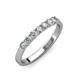4 - Fiala 2.70 mm Diamond 7 Stone Wedding Band 