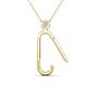 2 - Fahari Moissanite Accent Paperclip Charm Holder Pendant Necklace 