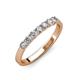 4 - Fiala 2.70 mm Diamond 7 Stone Wedding Band 