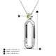 4 - Fahari Peridot Accent Paperclip Charm Holder Pendant Necklace 
