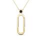 1 - Fahari Red Garnet Accent Paperclip Charm Holder Pendant Necklace 
