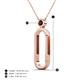 4 - Fahari Red Garnet Accent Paperclip Charm Holder Pendant Necklace 