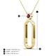 4 - Fahari Rhodolite Garnet Accent Paperclip Charm Holder Pendant Necklace 