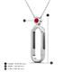 4 - Fahari Ruby Accent Paperclip Charm Holder Pendant Necklace 