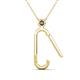 2 - Fahari Smoky Quartz Accent Paperclip Charm Holder Pendant Necklace 
