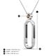 4 - Fahari Smoky Quartz Accent Paperclip Charm Holder Pendant Necklace 