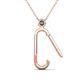 2 - Fahari Smoky Quartz Accent Paperclip Charm Holder Pendant Necklace 