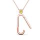 2 - Fahari Yellow Diamond Accent Paperclip Charm Holder Pendant Necklace 