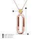 4 - Fahari Yellow Diamond Accent Paperclip Charm Holder Pendant Necklace 