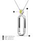 4 - Fahari Yellow Diamond Accent Paperclip Charm Holder Pendant Necklace 