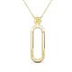 1 - Fahari Yellow Sapphire Accent Paperclip Charm Holder Pendant Necklace 