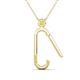 2 - Fahari Yellow Sapphire Accent Paperclip Charm Holder Pendant Necklace 