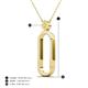 4 - Fahari Yellow Sapphire Accent Paperclip Charm Holder Pendant Necklace 