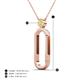 4 - Fahari Yellow Sapphire Accent Paperclip Charm Holder Pendant Necklace 
