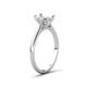 4 - Zaire Semi Mount Hidden Halo with accented Side Natural Diamond Engagement Ring 