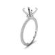 5 - Aisha Semi Mount Hidden Halo accented 0.35 ctw Natural Diamonds Women Engagement Ring 