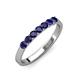 4 - Fiala 2.70 mm Blue Sapphire 7 Stone Wedding Band 