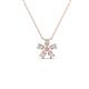 1 - Bloom Natural Diamonds Petite Women Flower Pendant Necklace 