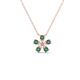 1 - Bloom Created Alexandrite and Lab Grown Diamonds Petite Women Flower Pendant Necklace 