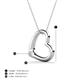 5 - Valentina Lab Grown Diamond Open Floating Heart Women Pendant Necklace 