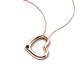 4 - Valentina Black Diamond Open Floating Heart Women Pendant Necklace 