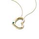 4 - Valentina Blue Diamond Open Floating Heart Women Pendant Necklace 