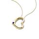 4 - Valentina Blue Sapphire Open Floating Heart Women Pendant Necklace 