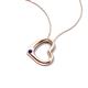 4 - Valentina Blue Sapphire Open Floating Heart Women Pendant Necklace 