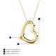 5 - Valentina Citrine Open Floating Heart Women Pendant Necklace 