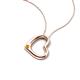 4 - Valentina Citrine Open Floating Heart Women Pendant Necklace 