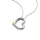4 - Valentina Yellow Sapphire Open Floating Heart Women Pendant Necklace 
