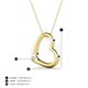 5 - Valentina Natural Diamond Open Floating Heart Women Pendant Necklace 