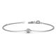 1 - Alys (3mm) Round Natural Diamond Solitaire Station Minimalist Bracelet 