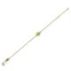 2 - Alys (3.5 mm) Round Peridot Solitaire Station Minimalist Bracelet 