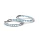 2 - Carisa 1.20 ctw (2.30 mm) Inside Outside Round Aquamarine Eternity Hoop Earrings 