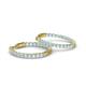 2 - Carisa 1.20 ctw (2.30 mm) Inside Outside Round Aquamarine Eternity Hoop Earrings 