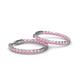 2 - Carisa 2.00 ctw (2.30 mm) Inside Outside Round Pink Tourmaline Eternity Hoop Earrings 
