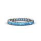 1 - Allie 2.50 mm Princess Cut Blue Topaz Eternity Band 