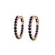 2 - Carisa 0.67 ctw (1.70 mm) Inside Outside Round Blue Sapphire Eternity Hoop Earrings 
