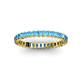 3 - Allie 2.50 mm Princess Cut Blue Topaz Eternity Band 